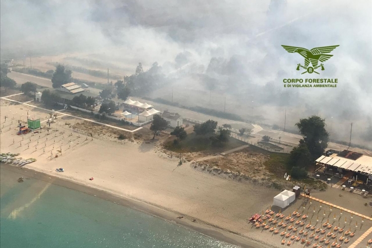 Waldbrand auf Sardinien Campingplätze und Strand evakuiert