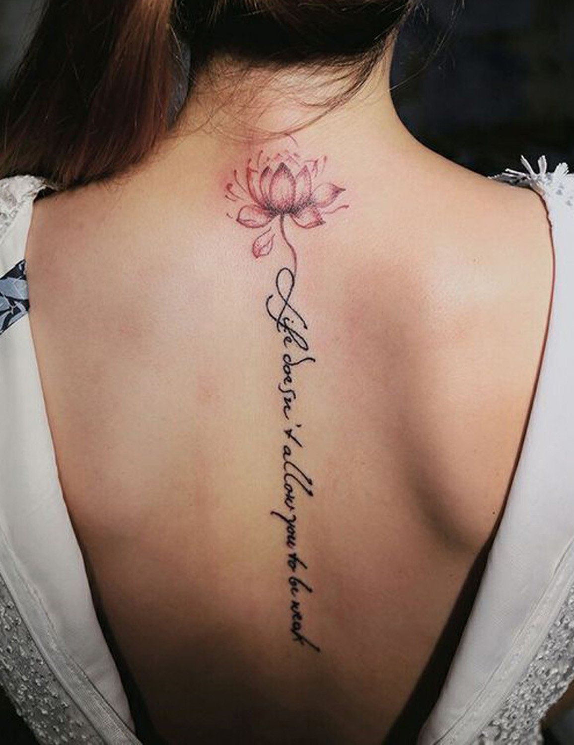 Wirbelsäule Tattoo Trends Pinterest Rückentattoo Lotus Blume