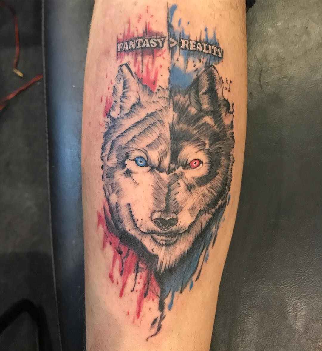 Wolf Tattoo Trends Männer Tattoodesign Watercolors Ideen