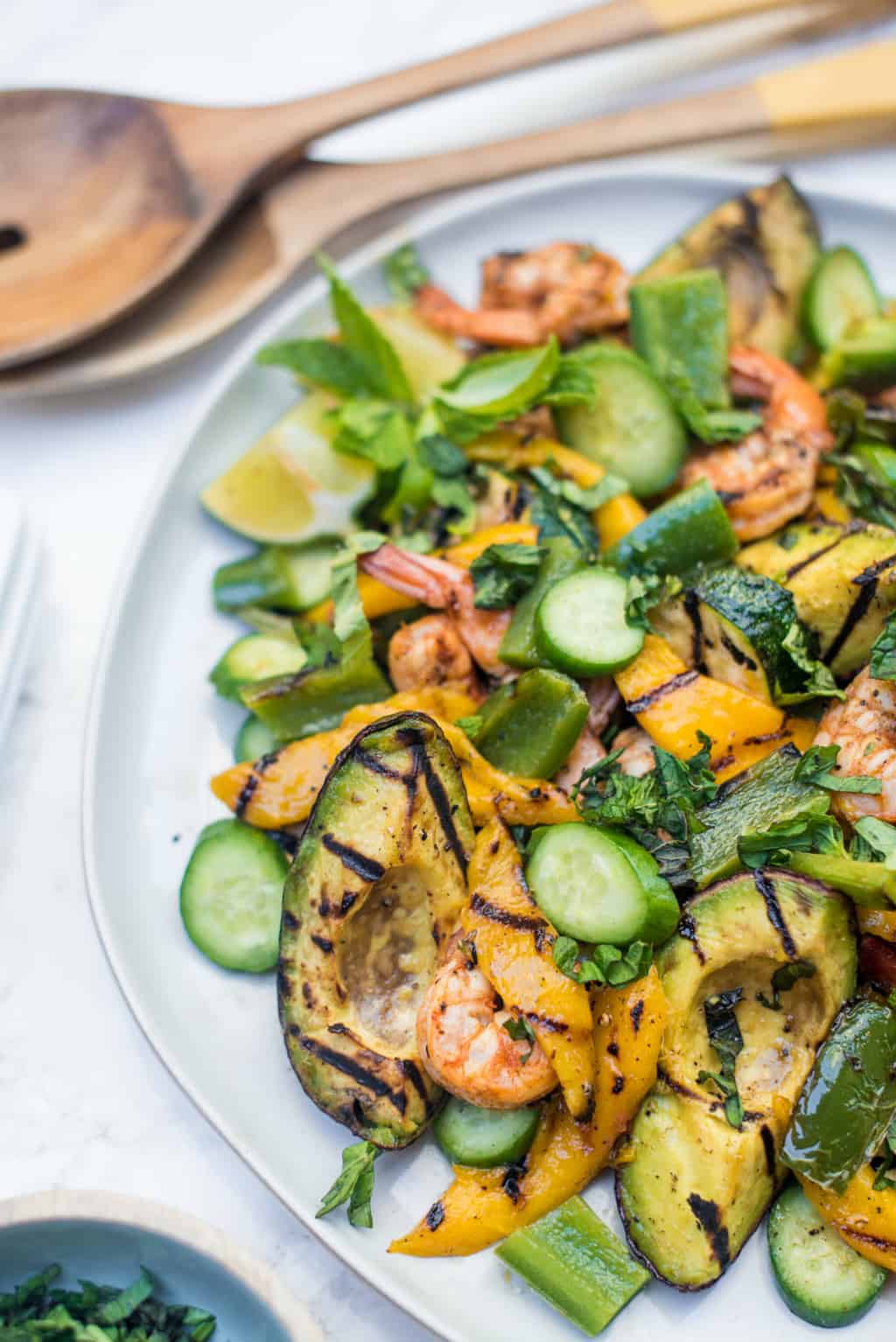 Zucchini Grilled Shrimps Recipe Avocado Salad Dressing Selber Makes Easy