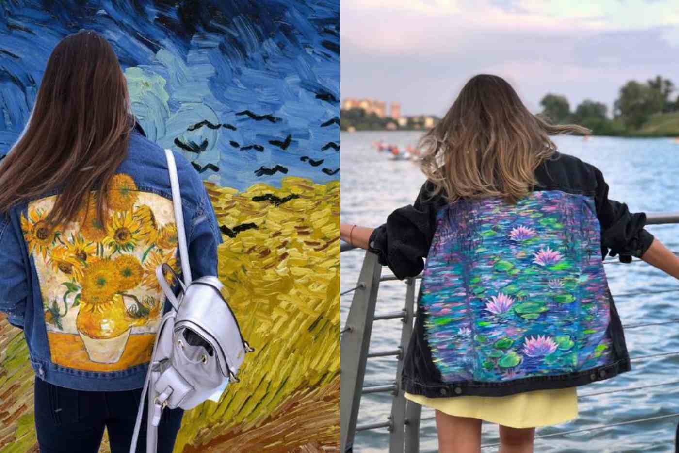 Jean Jackets painted Monet van Gogh Pictures