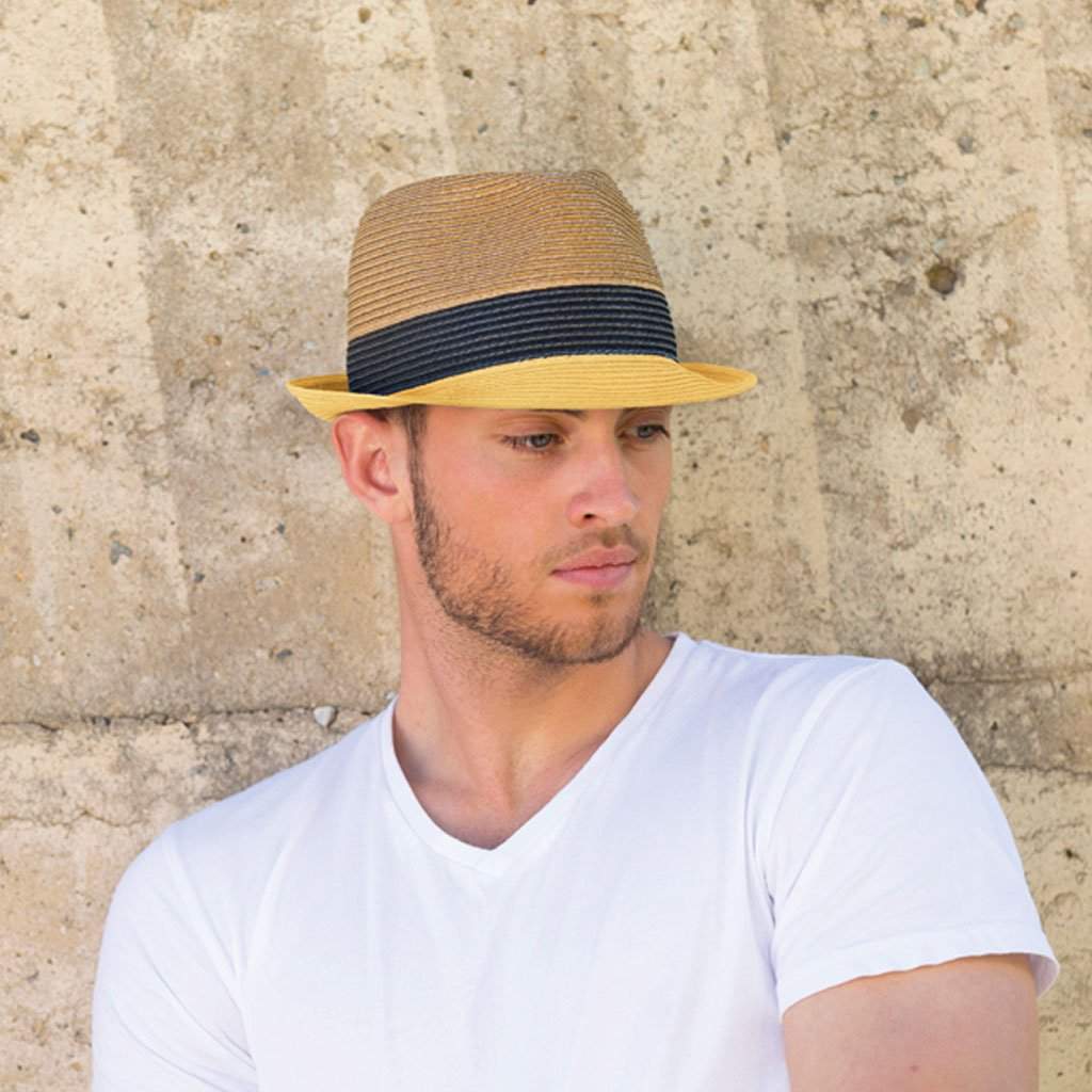 fedora hut modern trager as men's accessory in summer of stroh