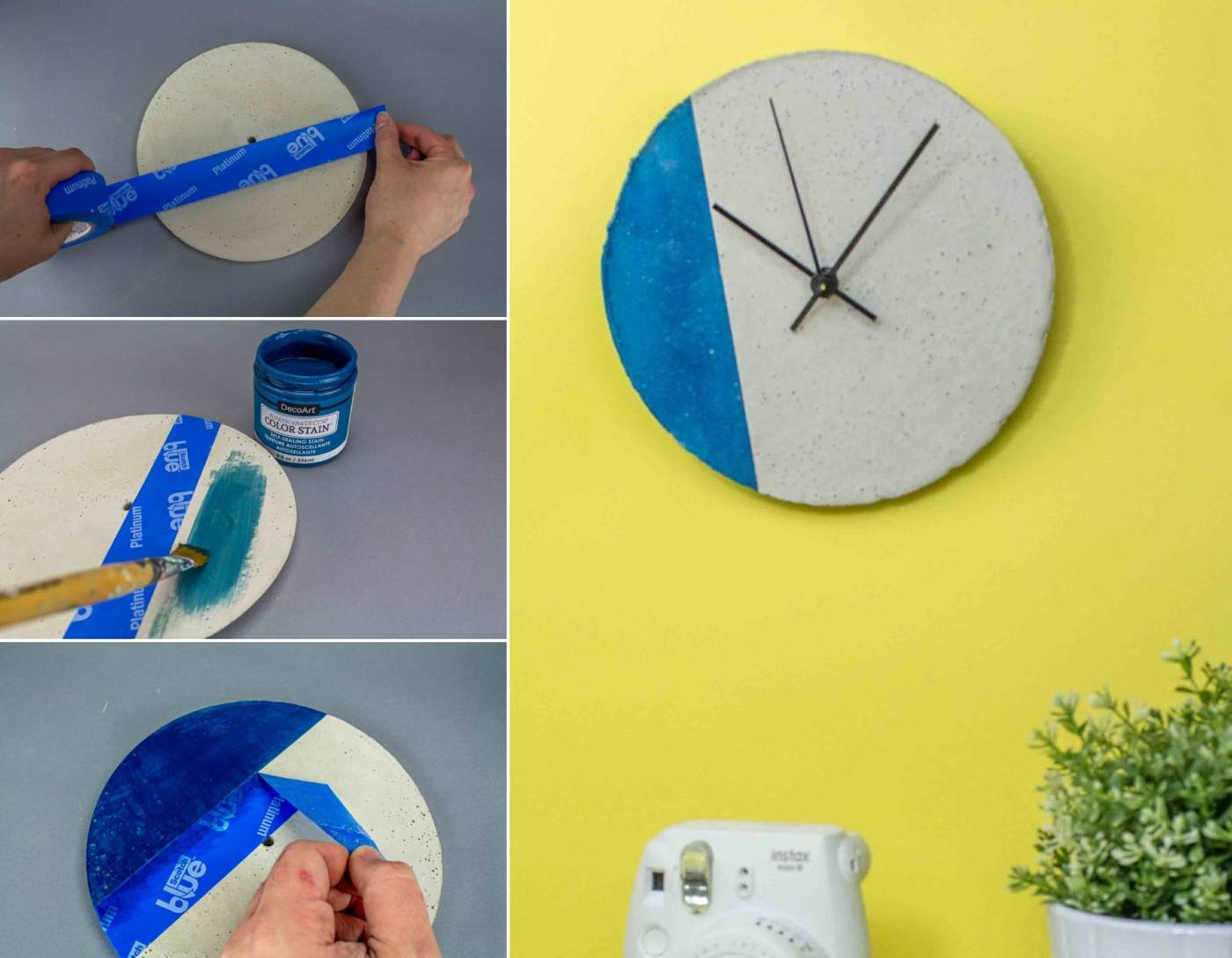 Guide to making concrete and paint for a minimalist DIY wall clock