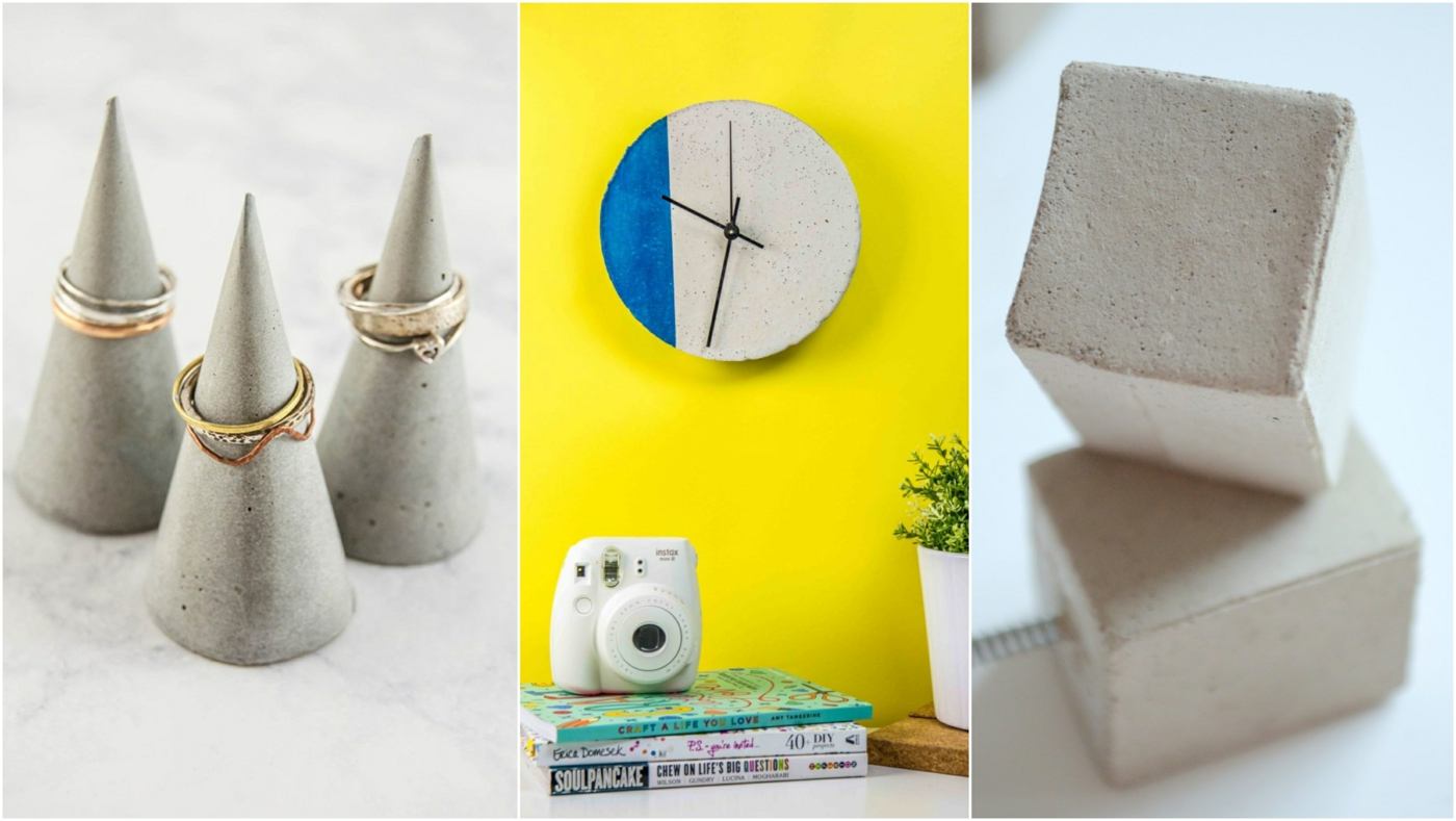 Crafting with Concrete - 6 ideas with instructions for making a home
