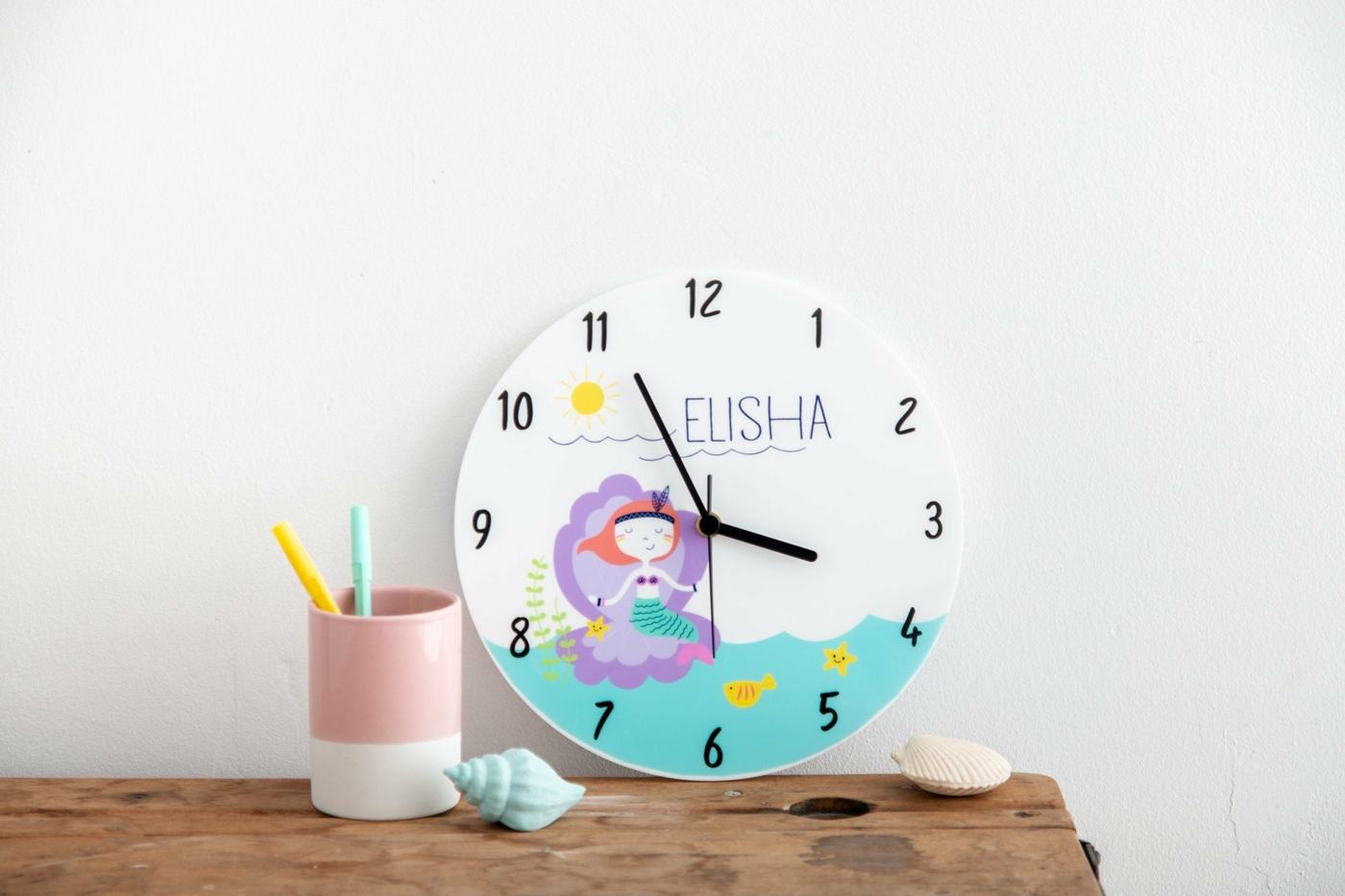 Decoration for the nursery with a specially designed wall clock