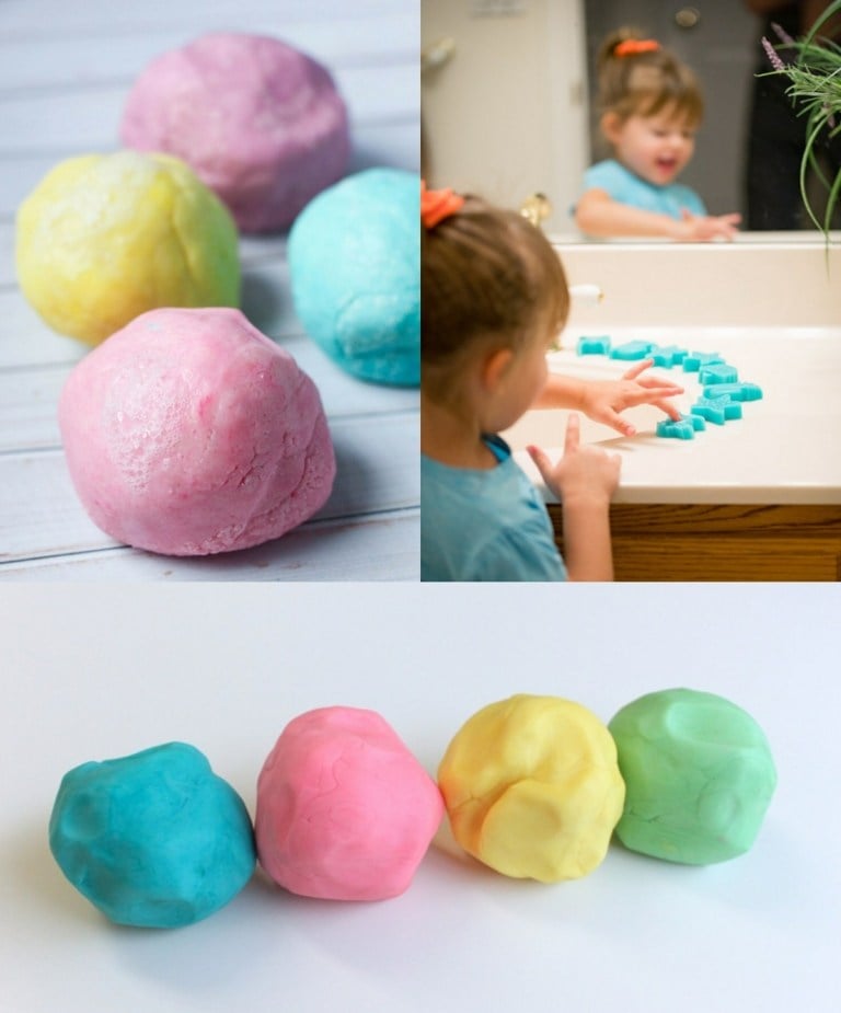 Einfache Anleitung zur Herstellung von Seife zum Kneten für Kinder