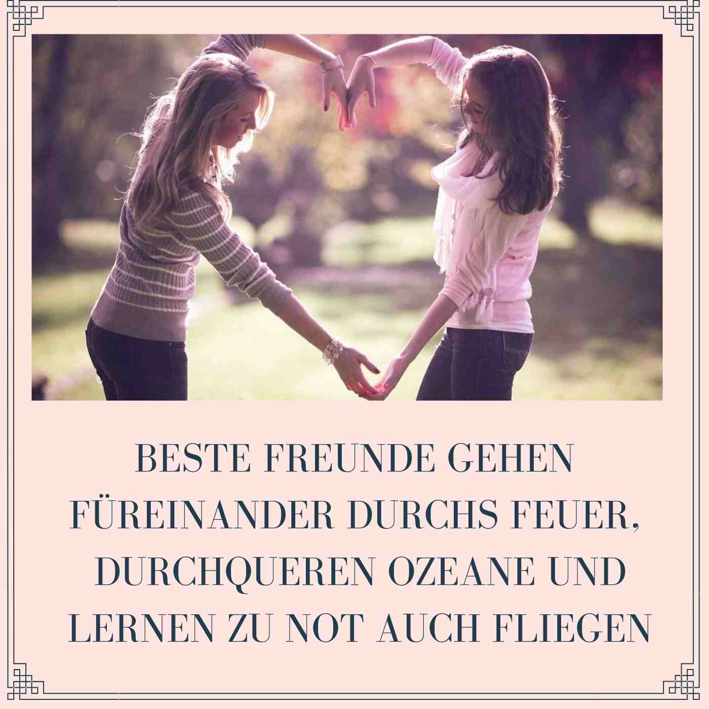 Freundschaftssprüche beste Freunde Bilder Herz zwei Mädchen
