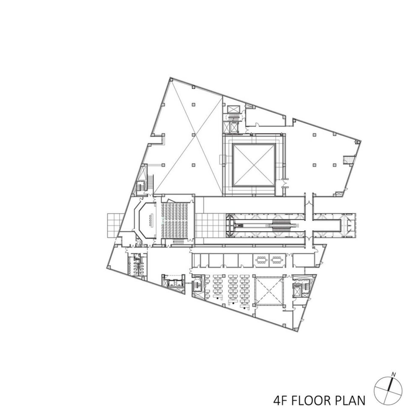 Grundriss vierte Etage - Das Design stammt von Kris Yao Artech