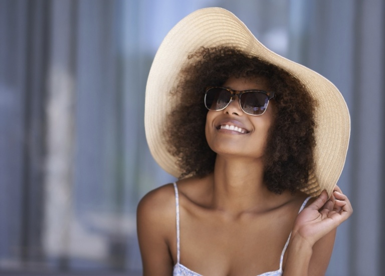 Hut Modelle Gesichtsform Haaraccessoires lockige Haare Sonnenbrille Modetrends