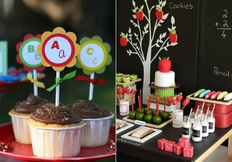 Idee für die Deko der Cupcakes mit Buchstaben als Schildchen