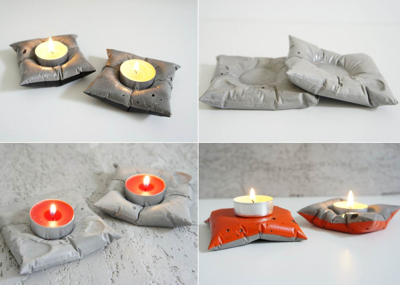Make candle holders in the shape of pillows and make them available with color or napkin technology