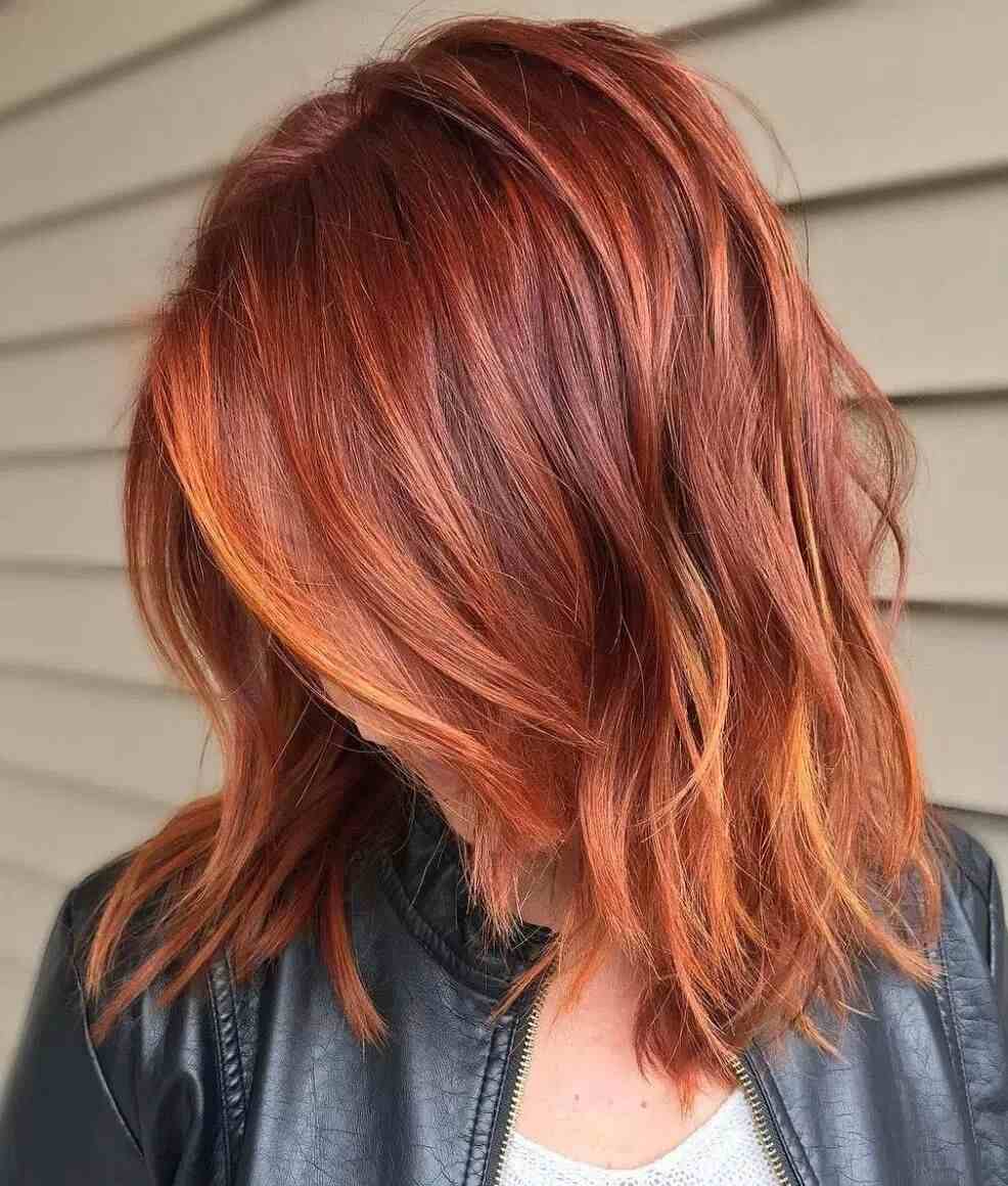 Copper hair color strands hair trends medium long hair styles ideas easy