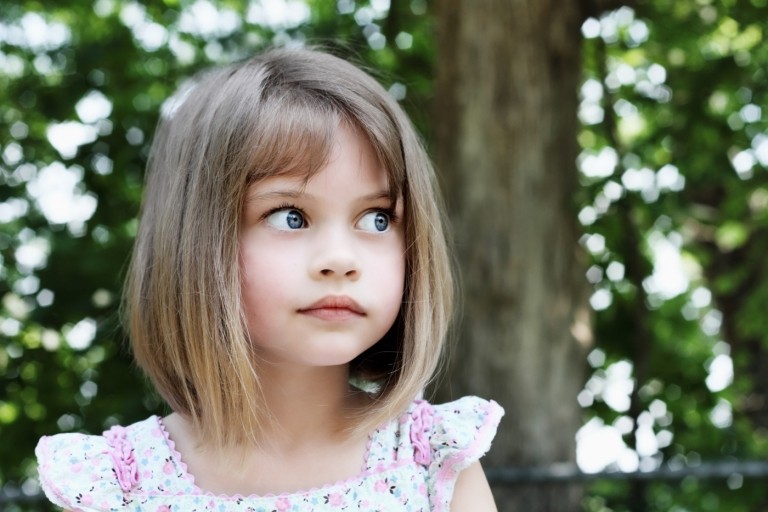 Kurzhaarfrisuren Mädchen Kinder Haarschnitte Bilder Long Bob 8 Jahre