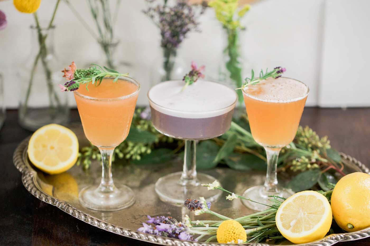 Lavendel Limonade Hochzeit Feier organisieren Cocktails