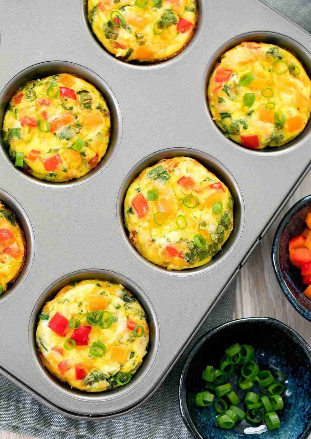 Omelette in Muffinform Gemüse Egg Bake Off
