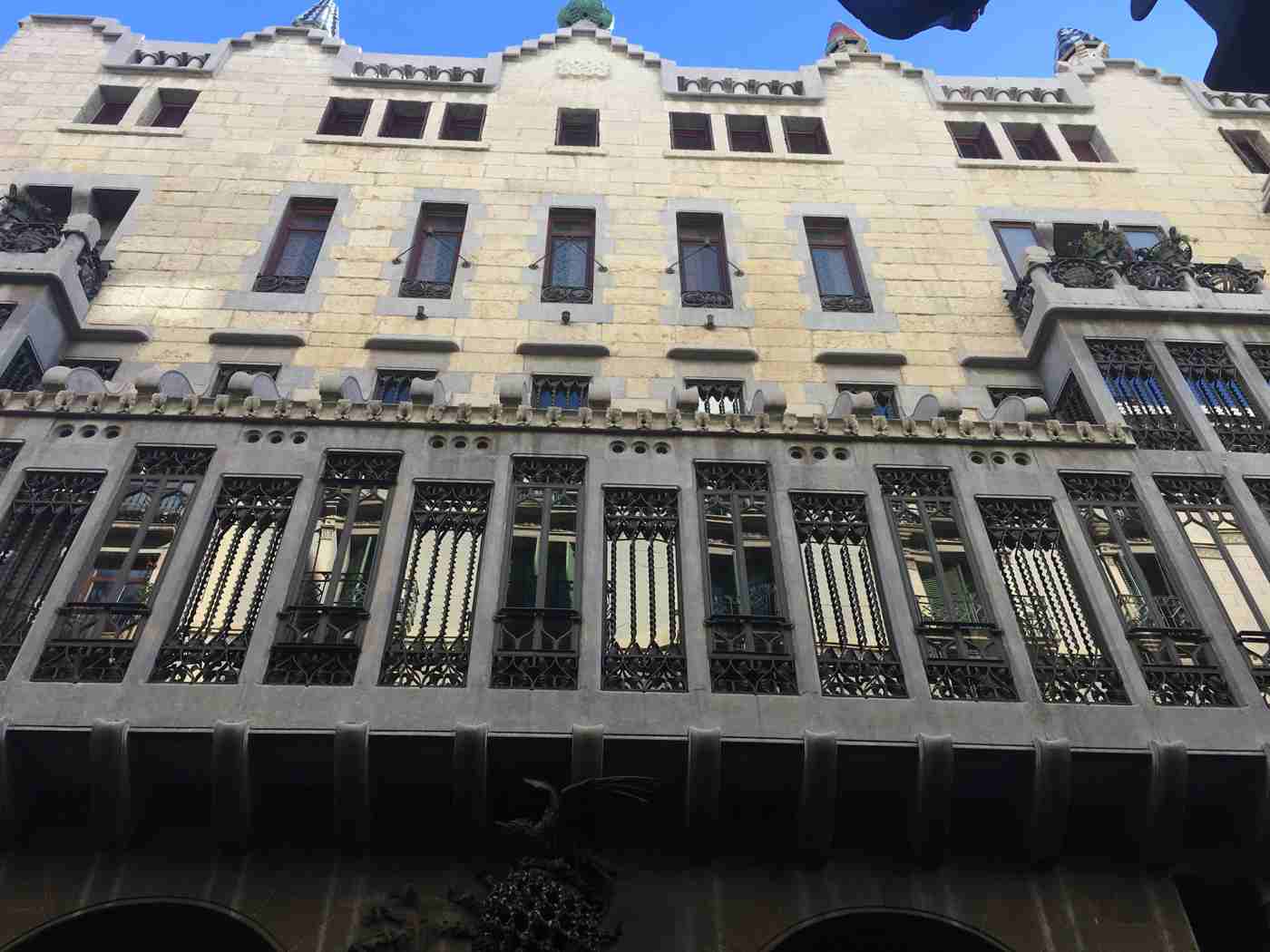 Palau Güell facade forging iron ornaments