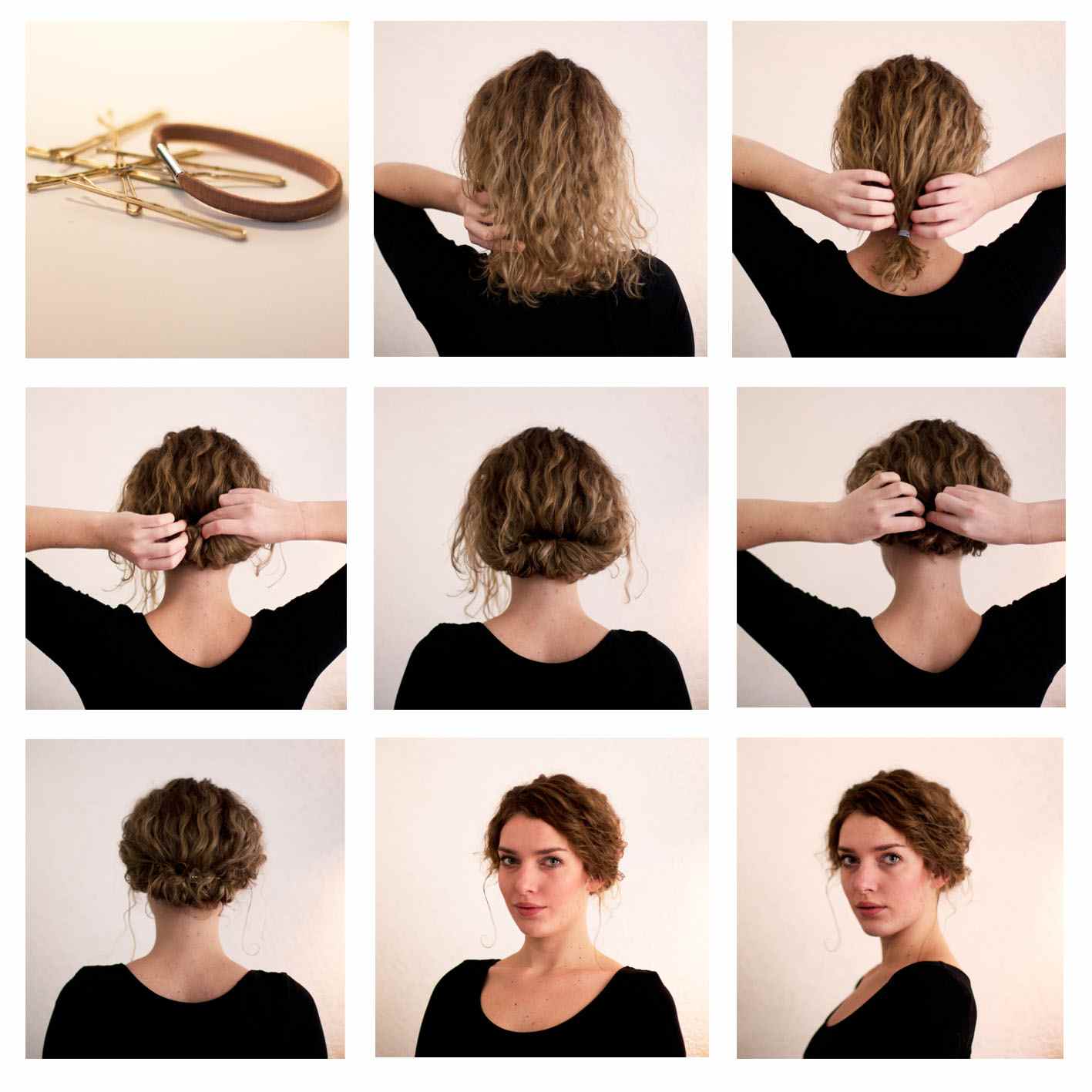 Schritt für Schritt Haare stylen einfach mittellange Haare Frisurentrends