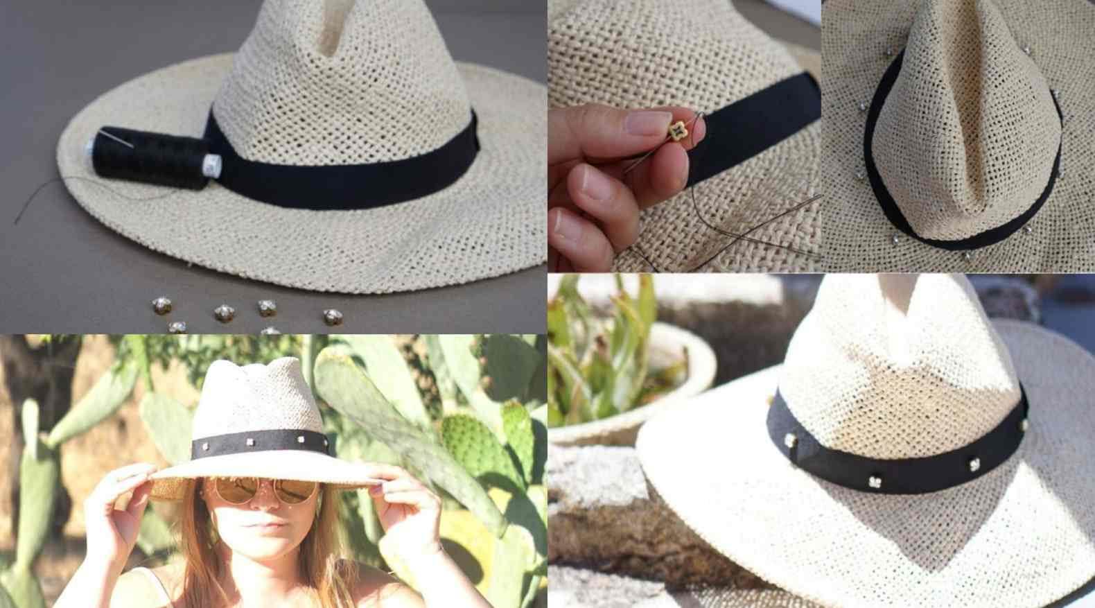 Straw hat refreshment ideas DIY DIY fashion accessories