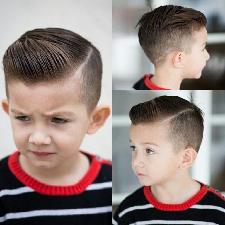 Undercut Frisuren Übergang braun Haare Kinder