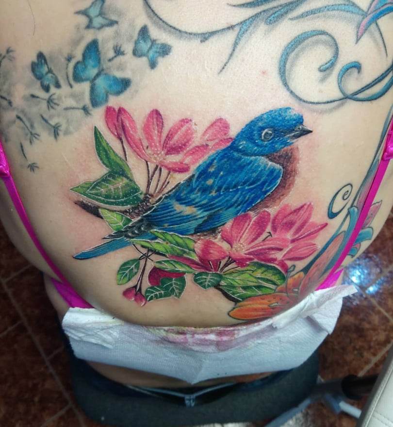 Bird tattoo design butterfly tattoo in back pain