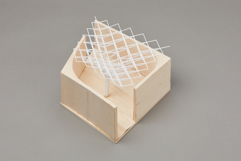 abgehängte holzdecke 3D Modell Haus Konstruktion
