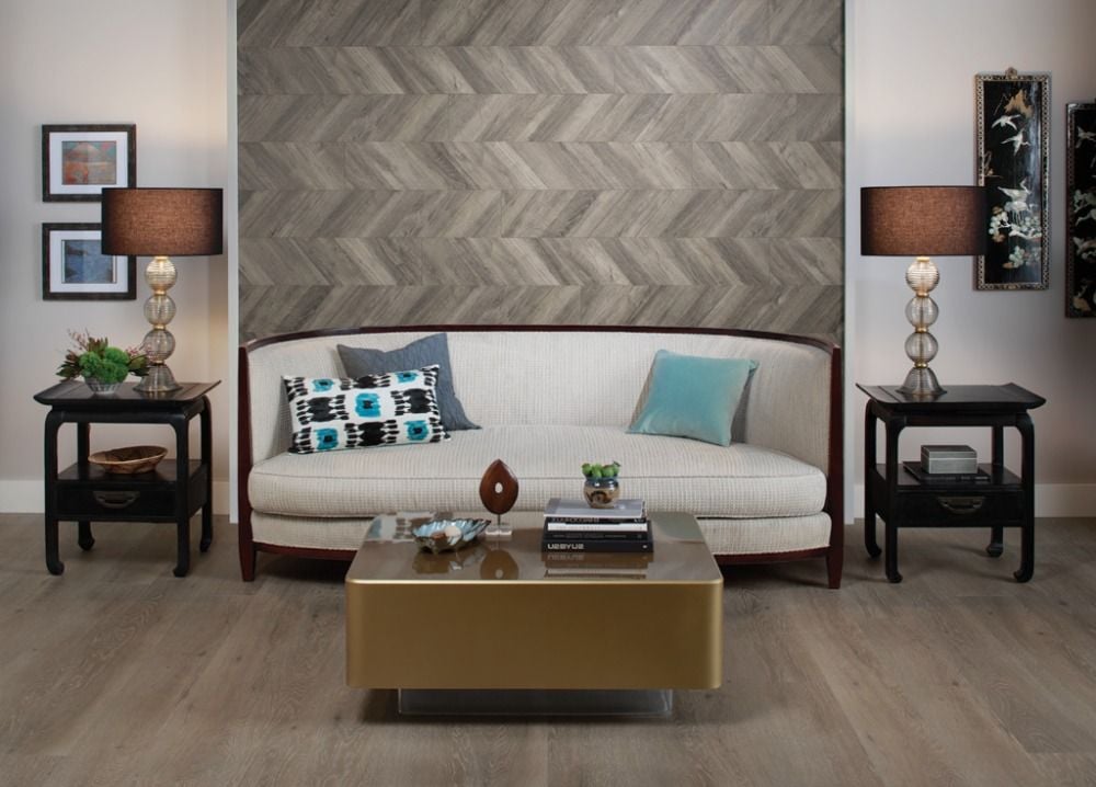 accent wall laminate and wall adhesive for modern wall design with floor coverings