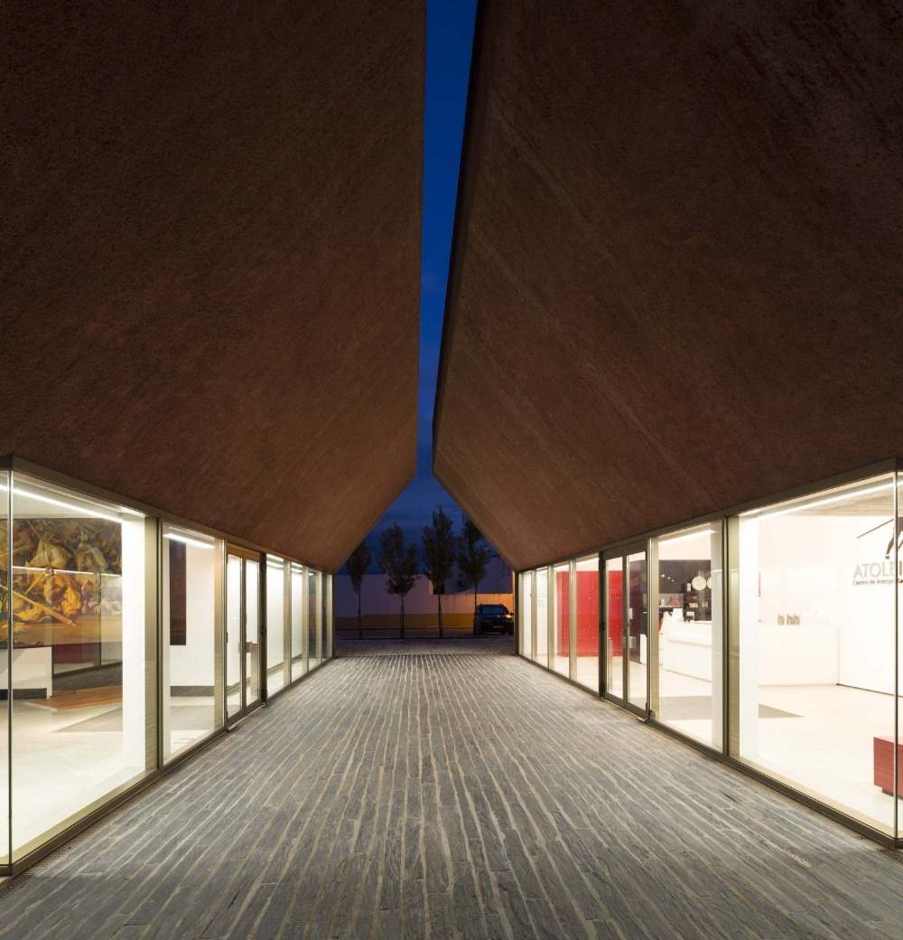 two twin buildings are thought to pave the way in front of the exhibition rooms
