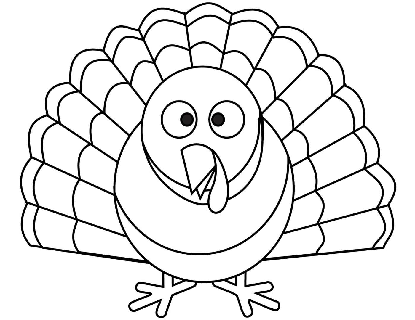 Drawing image from a turkey for decorating in the fall with children