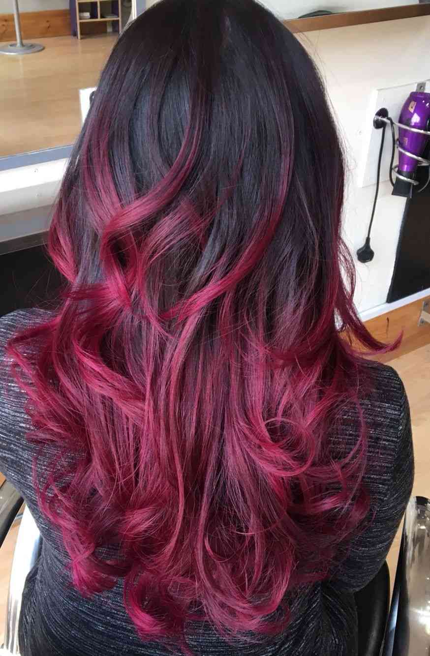 Balayage Red Black Hair Trend Red Wine Hair Color Welcher Hautton