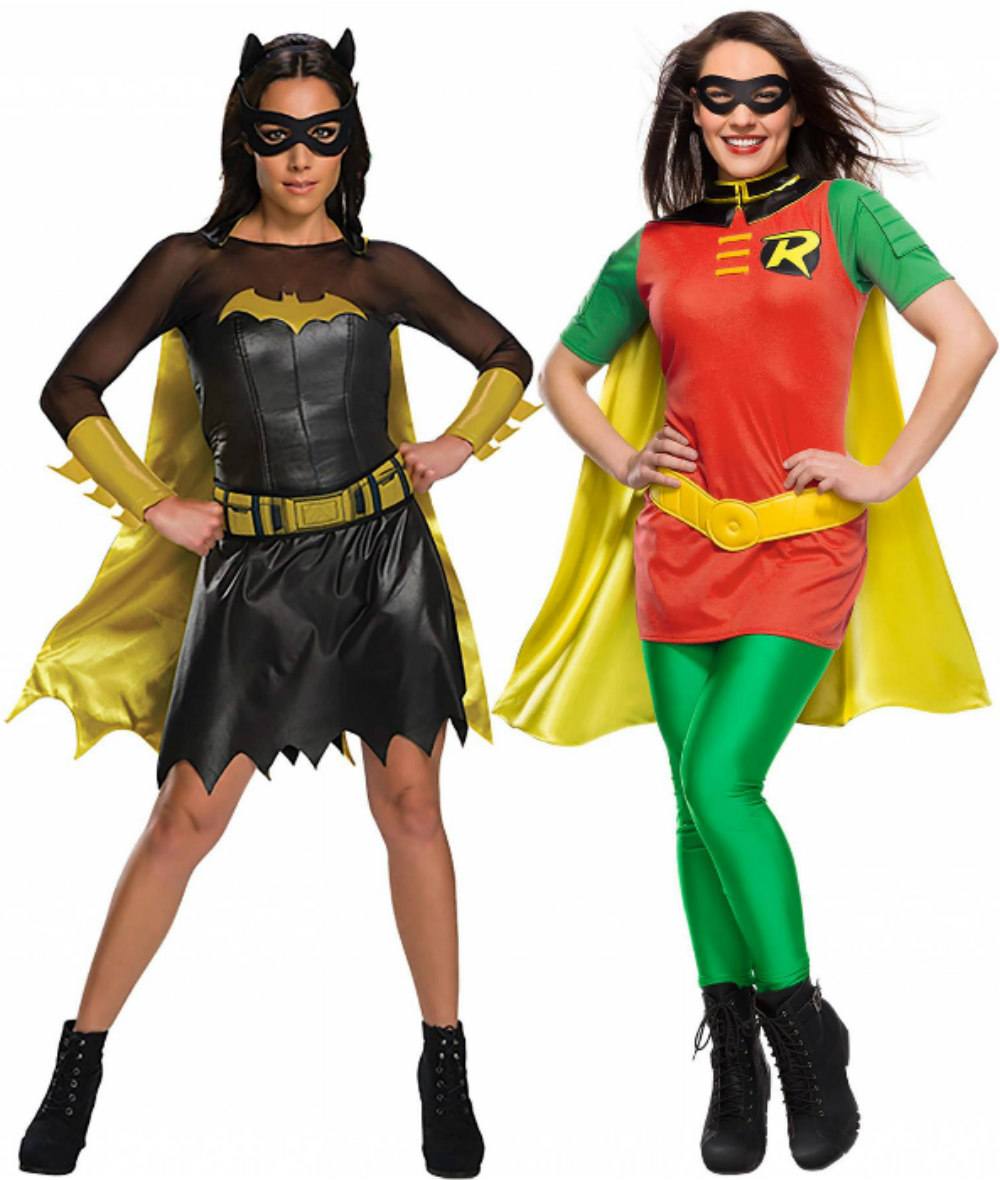 Batman und Robin Halloween Kostüme selber machen Anleitung Karneval Gruppen-Kostüm