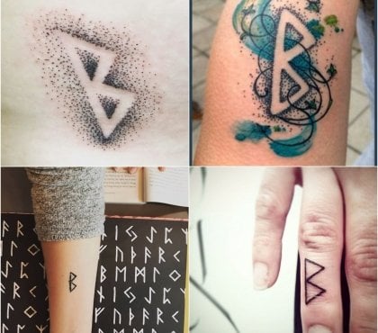 Berakana Wikinger Tattoodesign Ideen Unterarm Tätowierung für Frauen