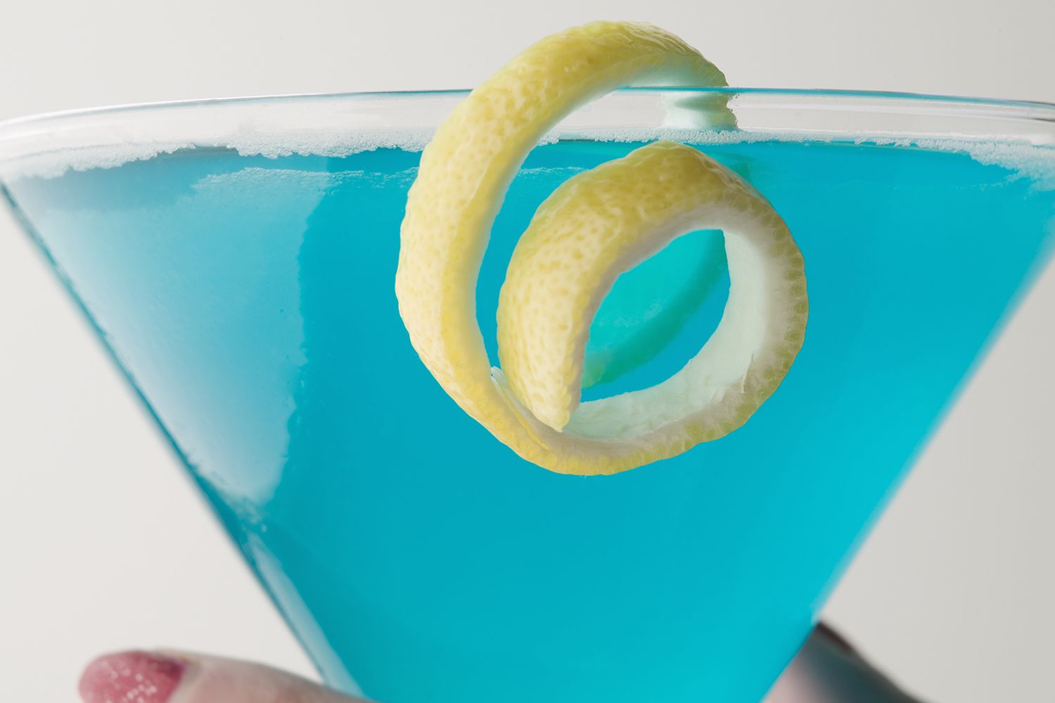 Blue Martini with Vodka Curacao Liqueur Taste Summer Drink