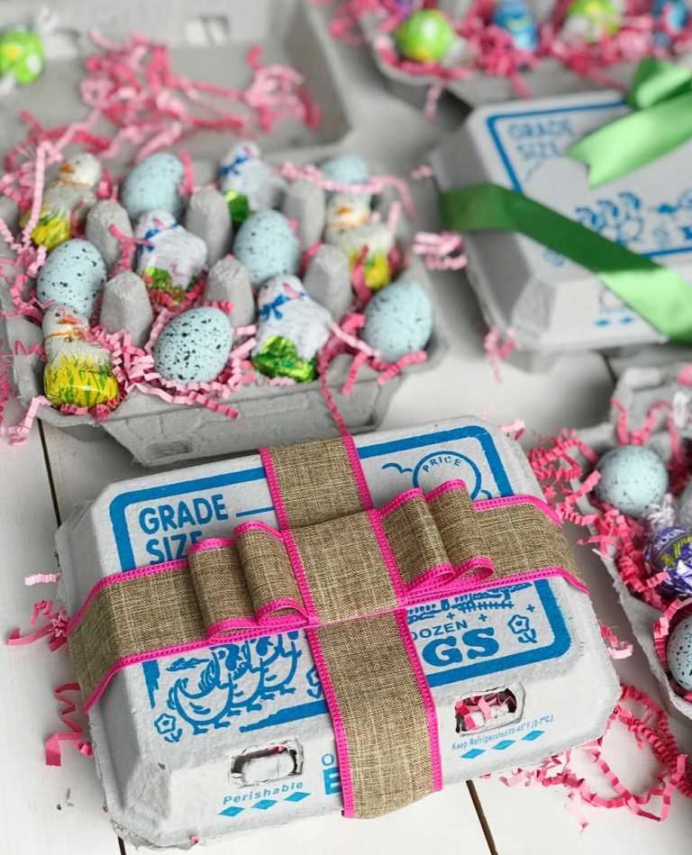 Eggkarton Geschenkbox DIY Anleitung Kinder Geburtstag Überraschung