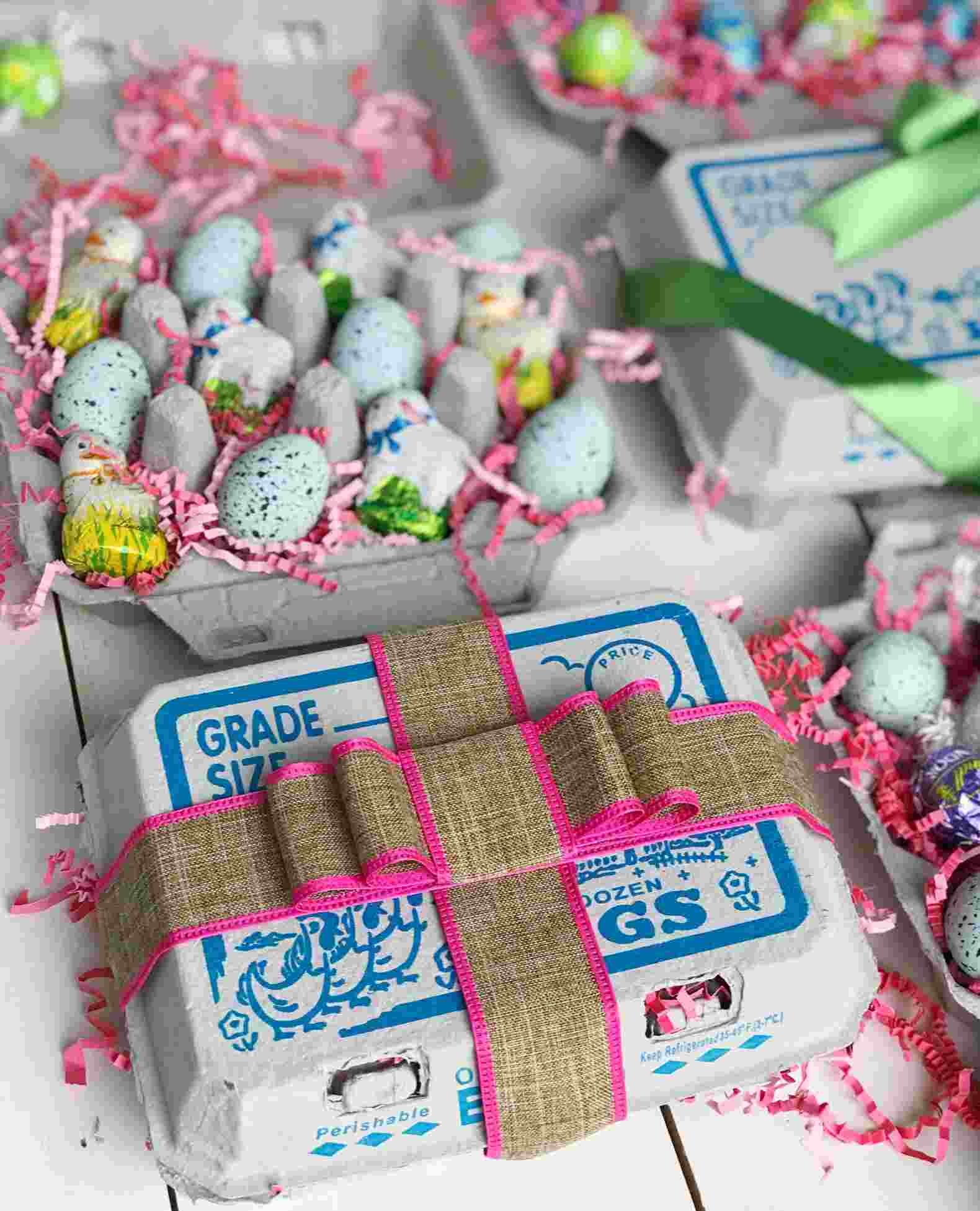 Egg Carton Gift Box DIY Instruction Kids Birthday Tag Surprise