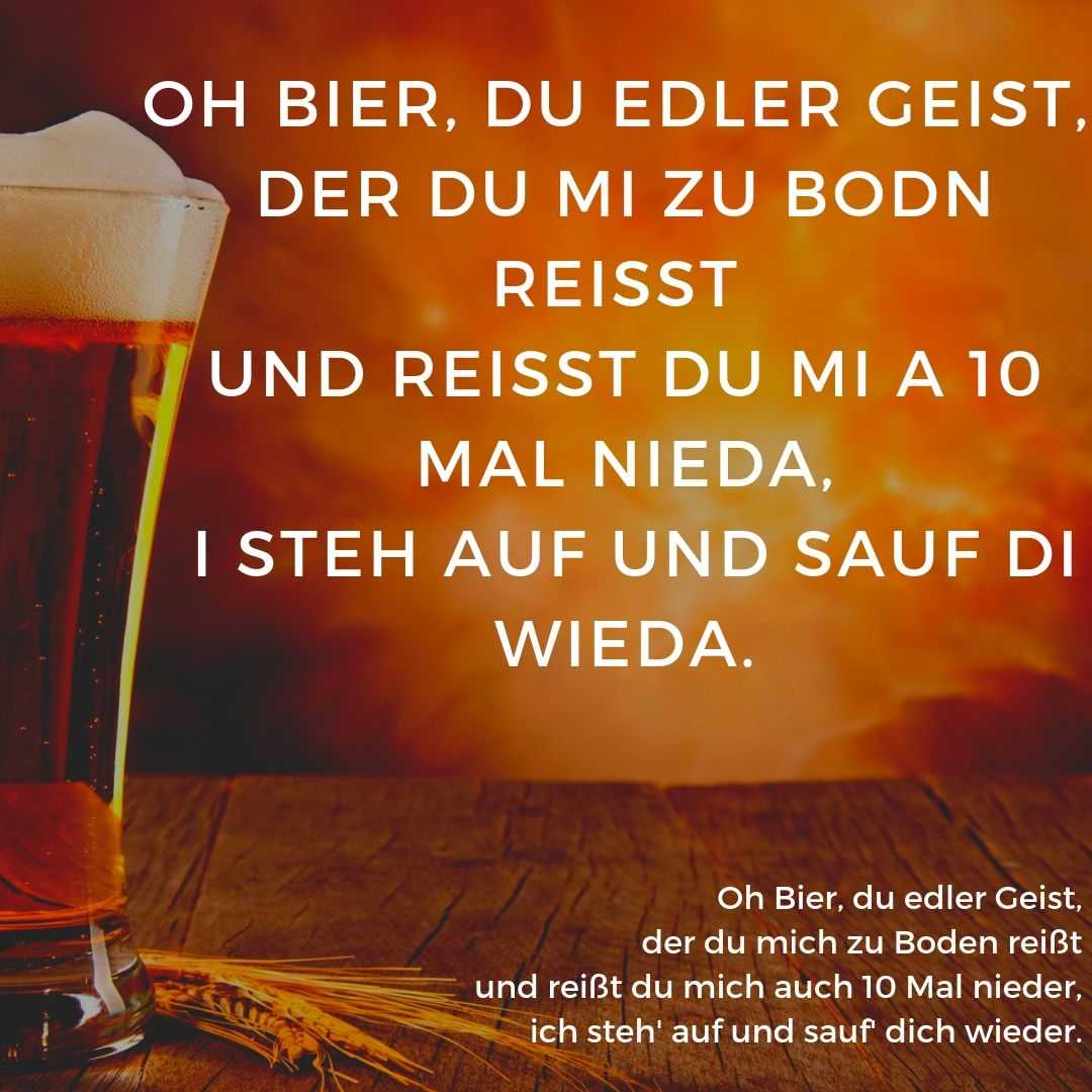 Eine Ode und Gedicht an das Bier auf bairisch mit Übersetzung