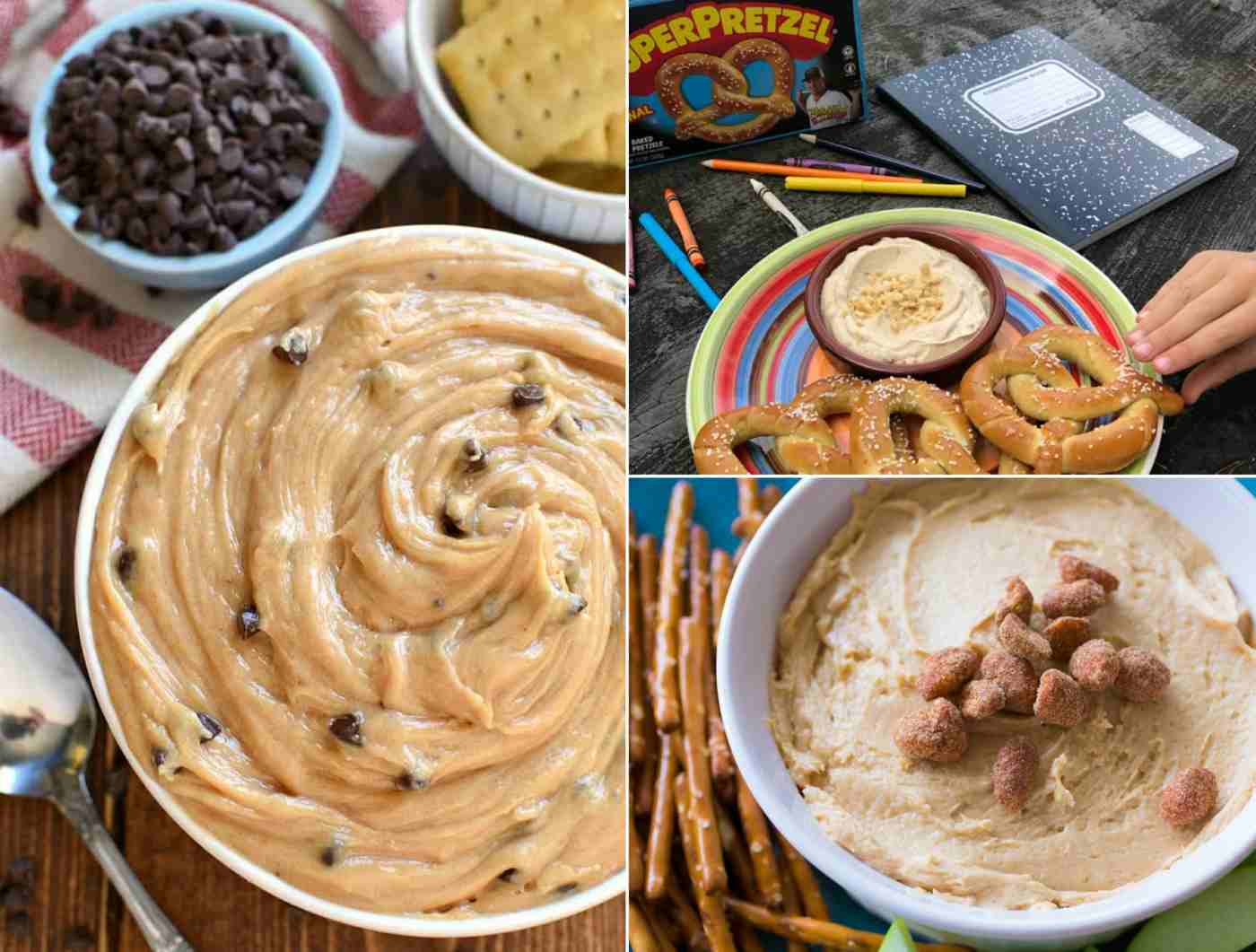 Peanut butter dip with honey or agave juice and Greek yogurt