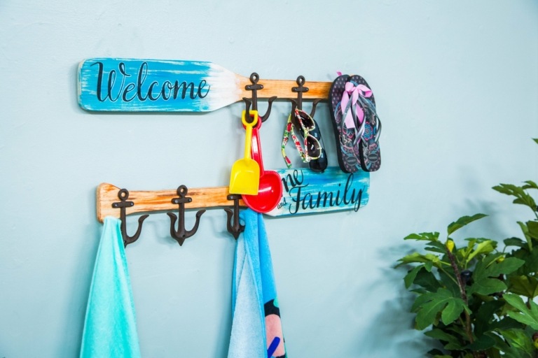 Garderobe Kinderzimmer DIY Garderobenhaken selber machen Anleitung
