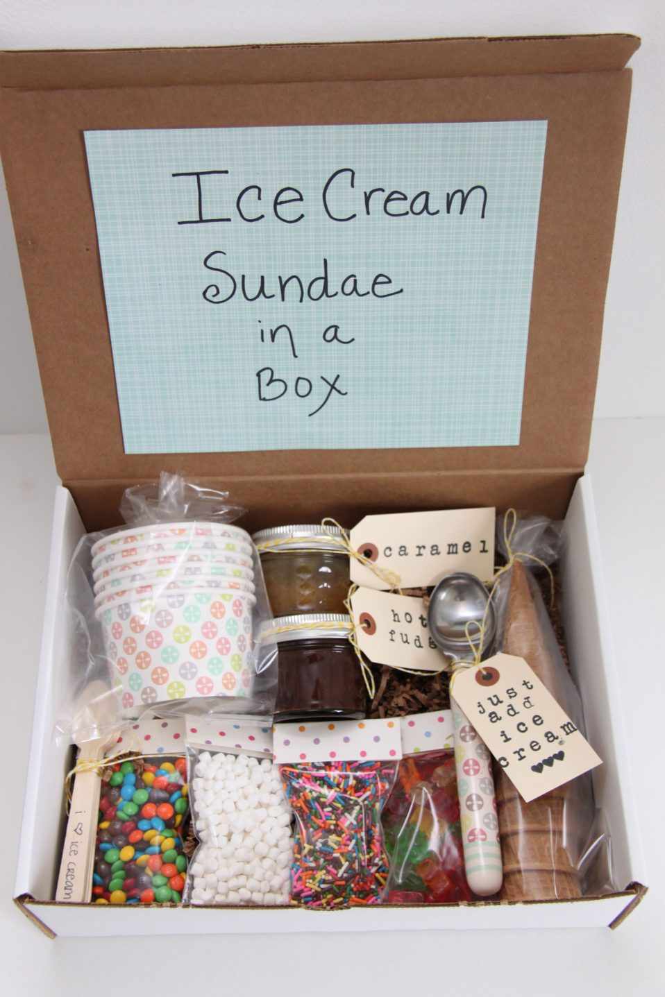 Geschenkbox für Freundin Eiscreme selber machen Anleitung