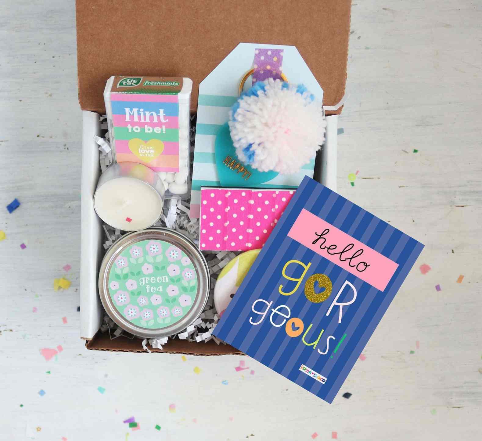 Gift box with sweets ideas birthday card for yourself