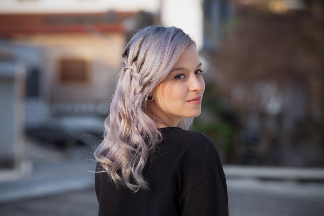Gray purple hair color braiding hairstyles easy quick guide