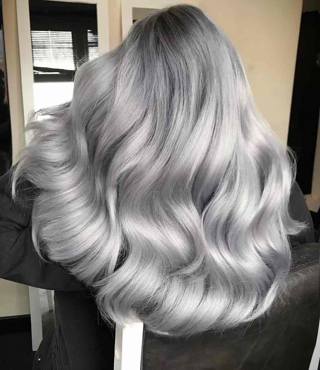 Hair silver color Hair care Blonde harmless hair trends women