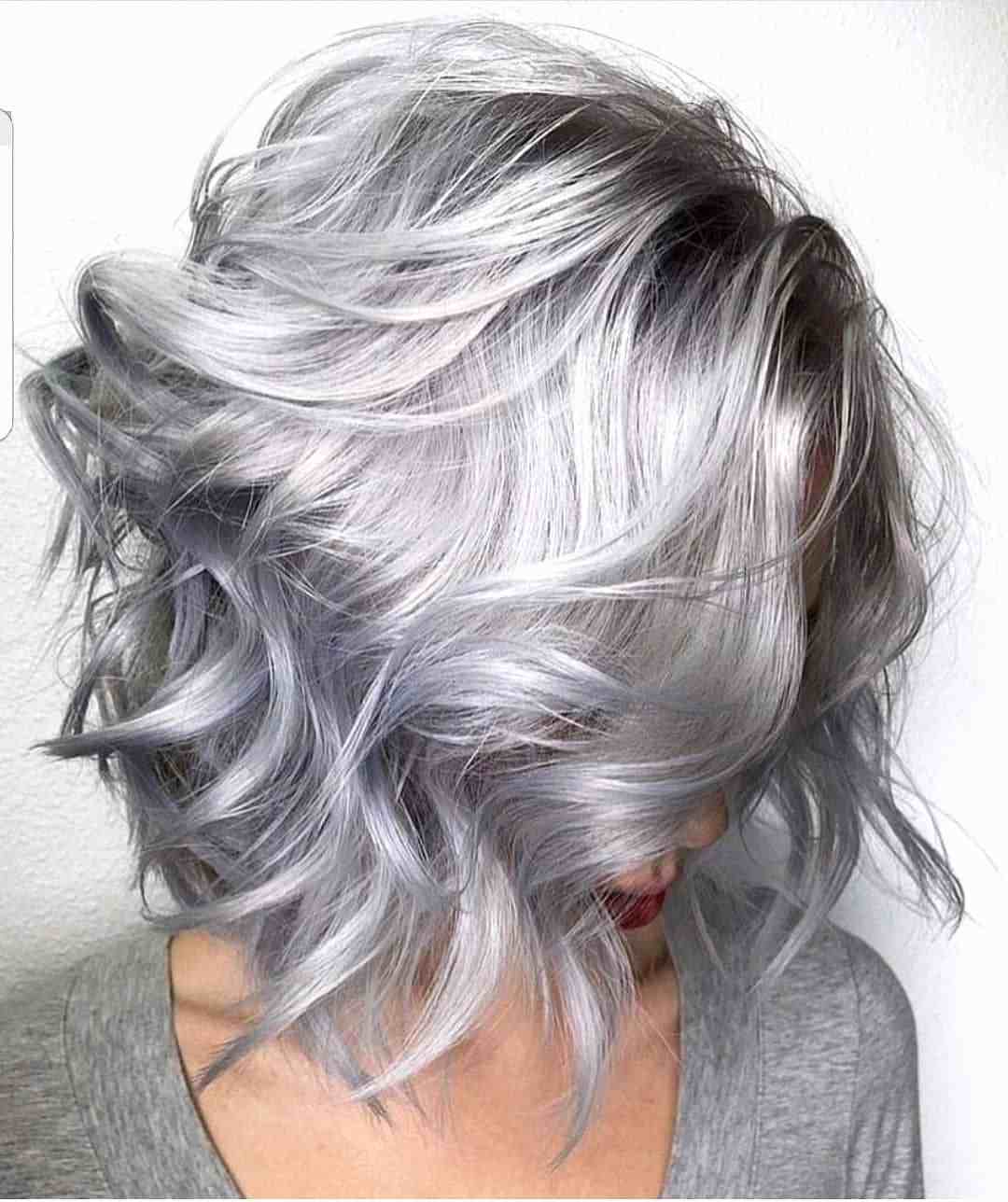Hair silver color long bob hair cut style locks with smooth iron easy
