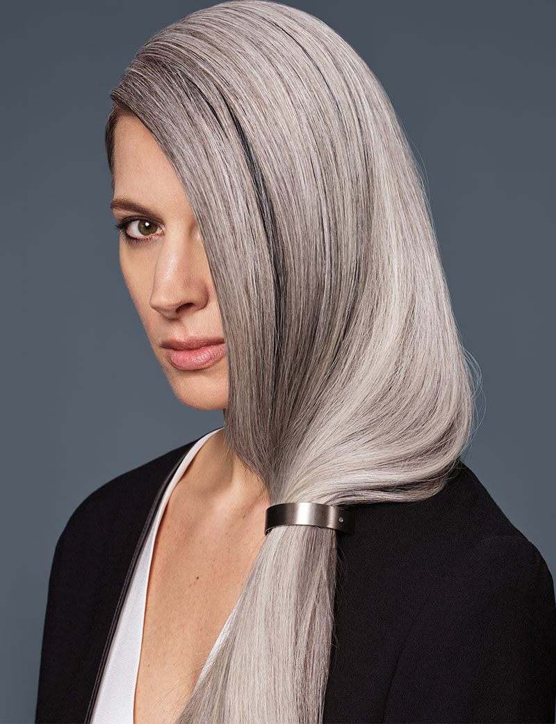 Hair silver color at home without Blondierung Hair care hair curl