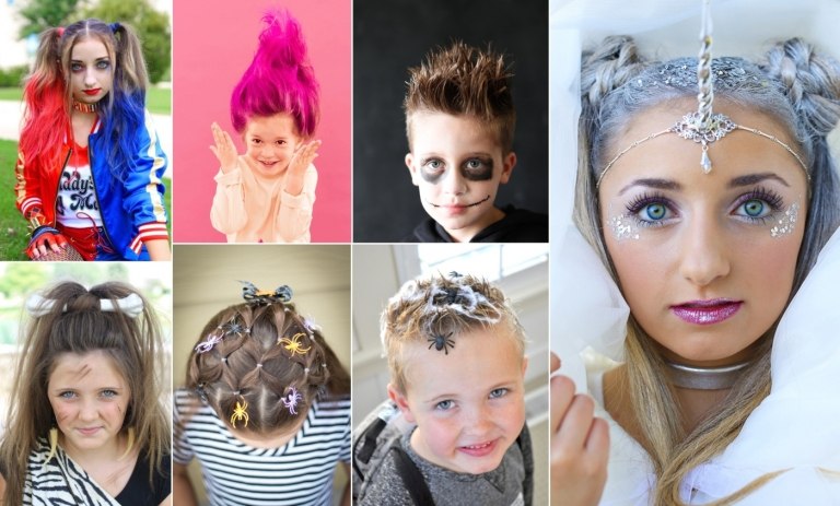Halloween Frisuren für Kinder selber machen - Einfache Ideen für Jungs und Mädchen