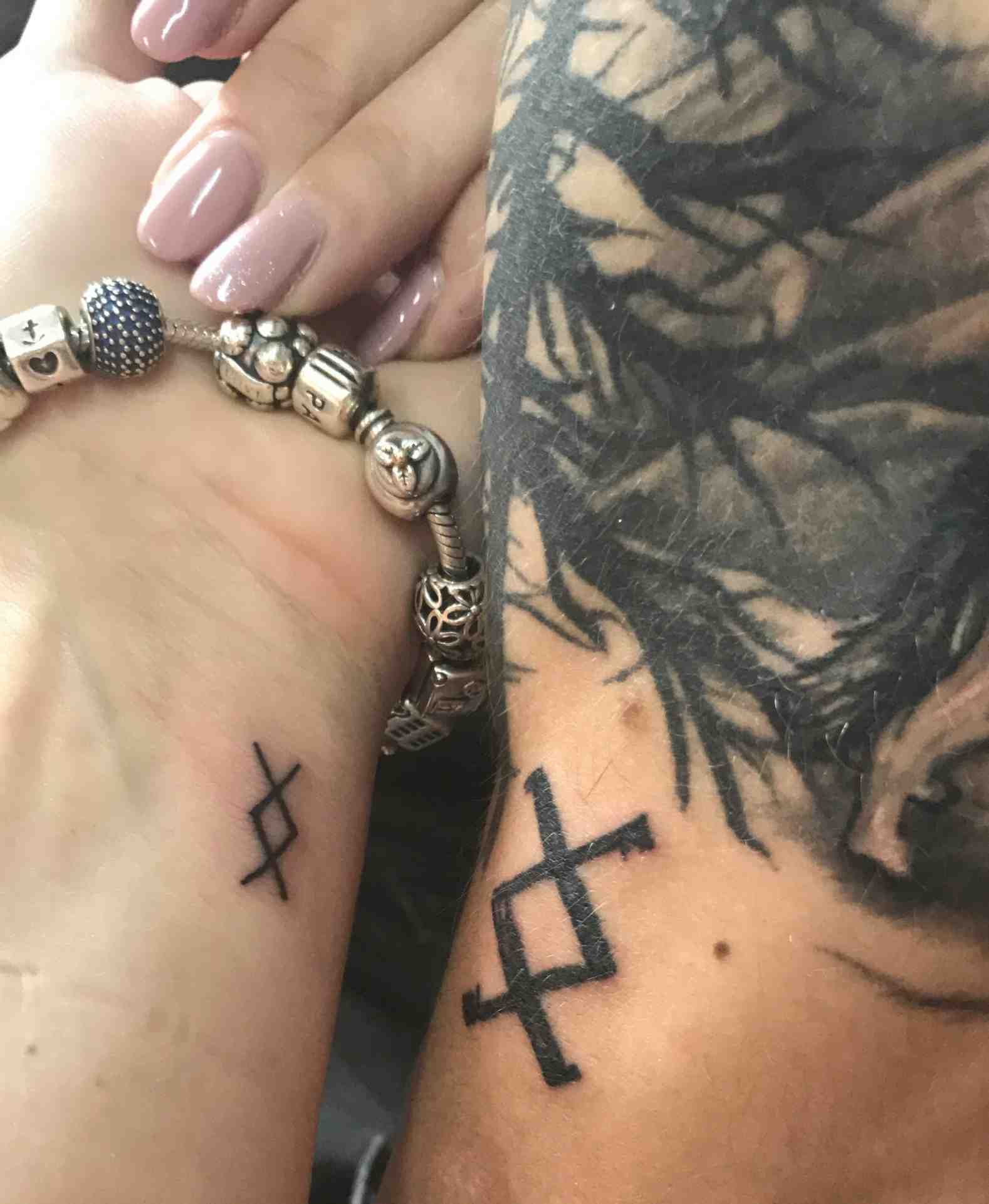 Inguz Nordic Runen Tattoos Wrist Tattoo Design for Women Small