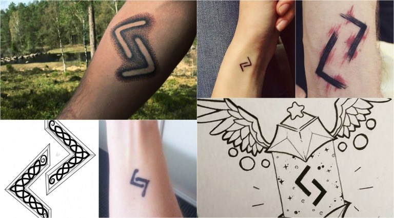 Jera Wikinger Tattoodesign klein Handgelenk Tattoomotive Frauen