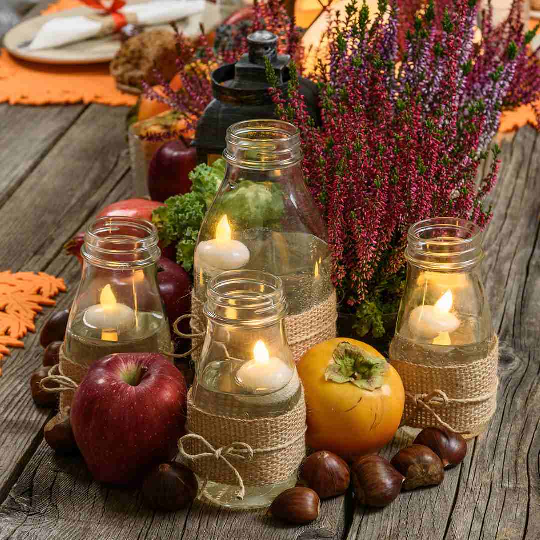 Chestnut Decoration Autumn Table Decor Ideas Candlelight