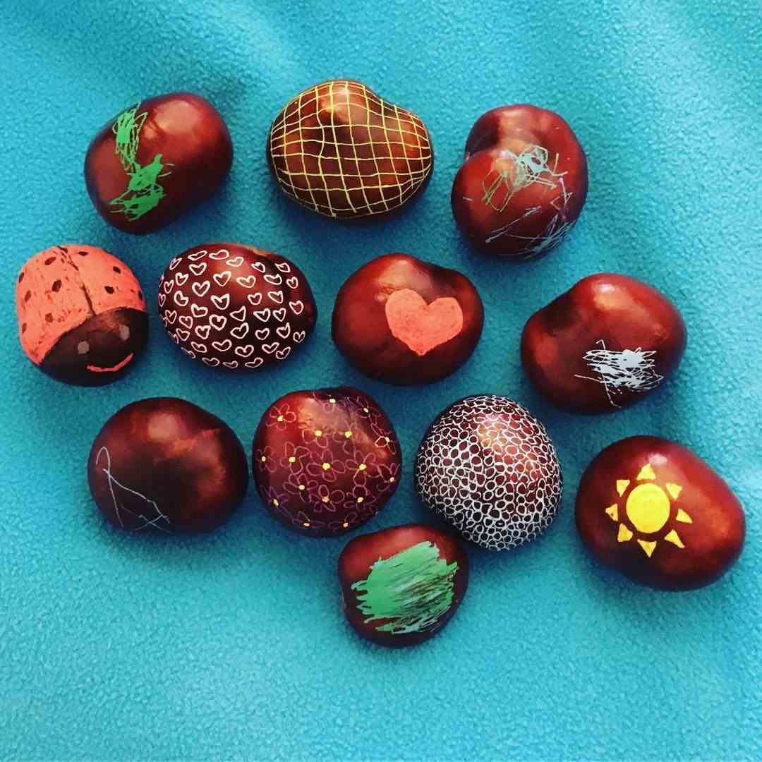 Chestnut painted instructions Autumn decoids for the very best