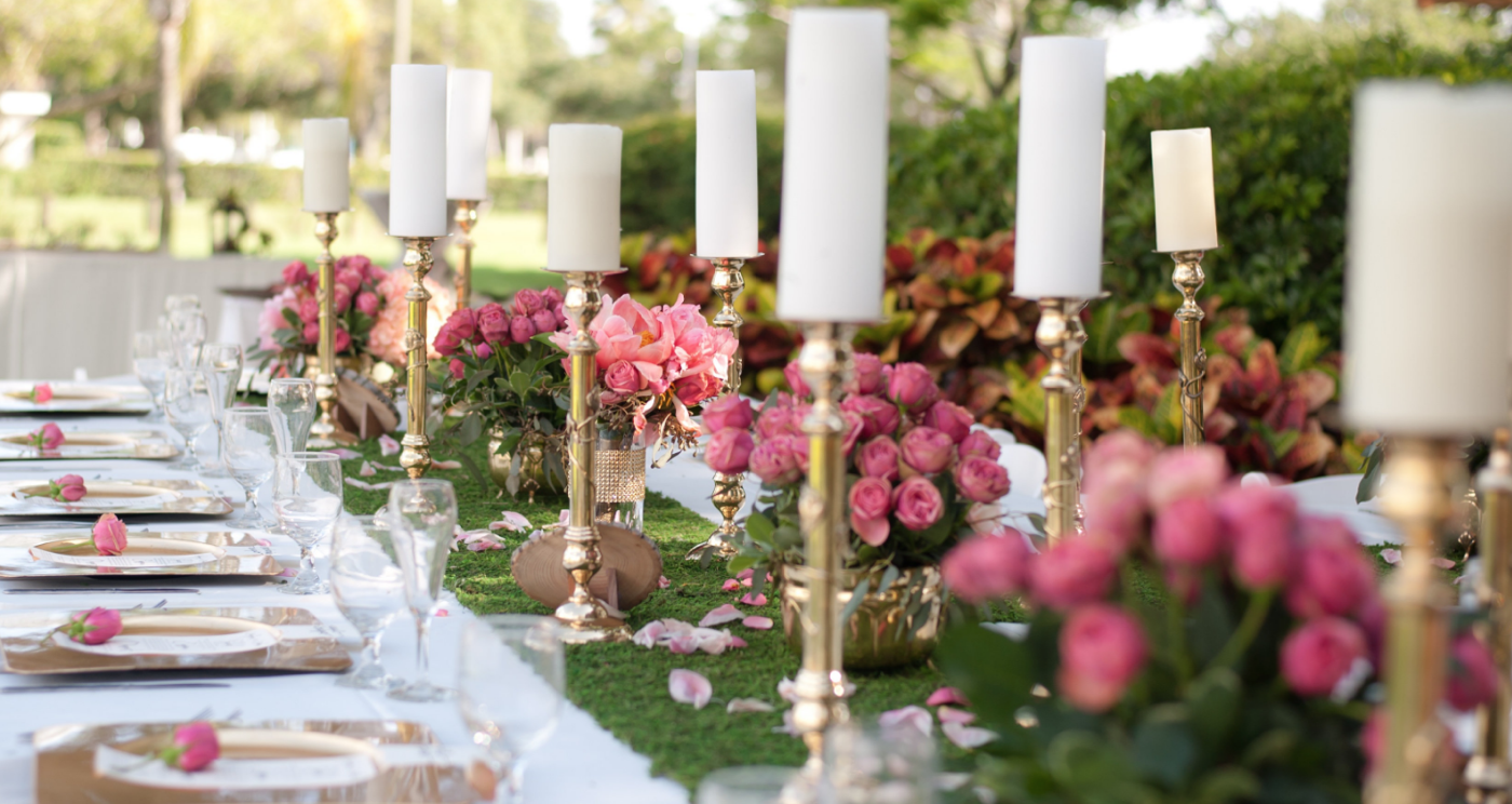 Candle Holder Wedding Decorations Rosen Blumenstrauß