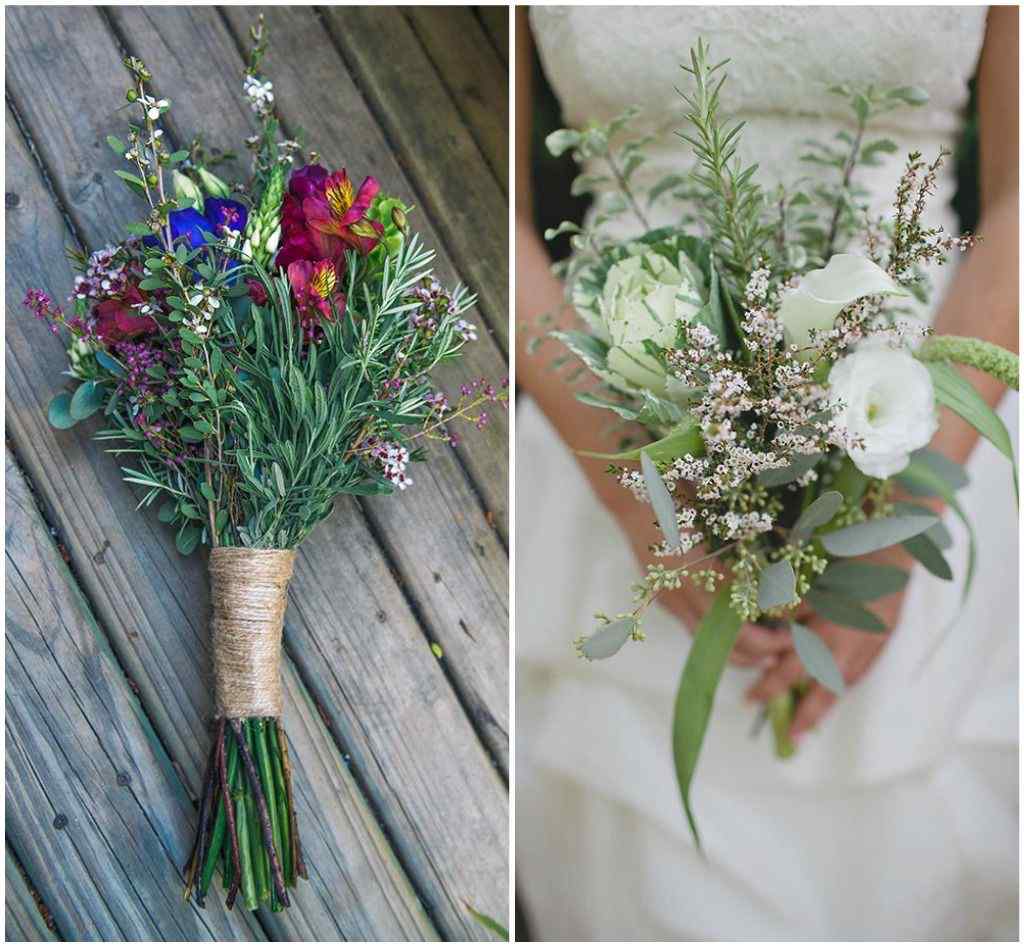 Wedding flower-bound natural seasonal self-tie